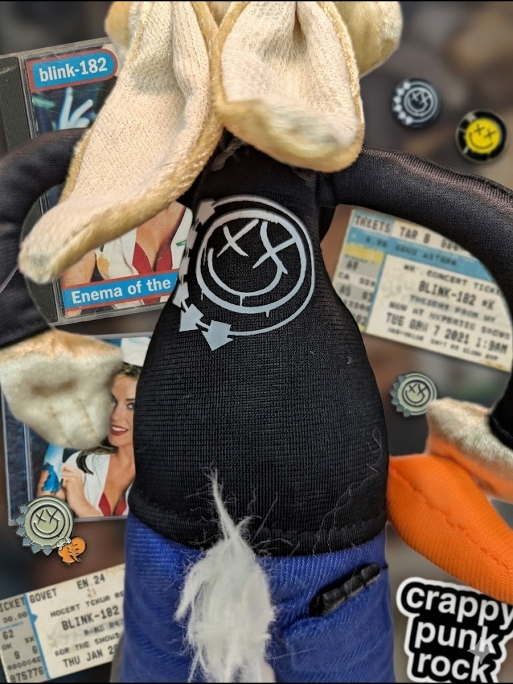 Blink-182 VIP World Tour Plush Bunny - 2023 Reunion Tour Exclusive